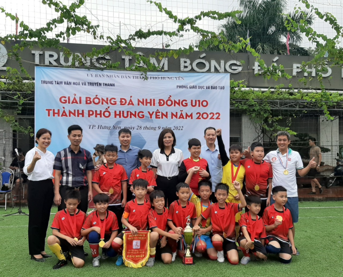 Bế mạc Giải Bóng đá Nhi đồng U10 thành phố Hưng Yên năm 2022