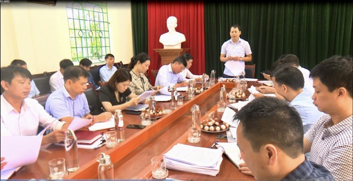 Đồng chí Chủ tịch UBND thành phố Doãn Quốc Hoàn  làm việc với Ban thường vụ Đảng ủy xã Phú Cường