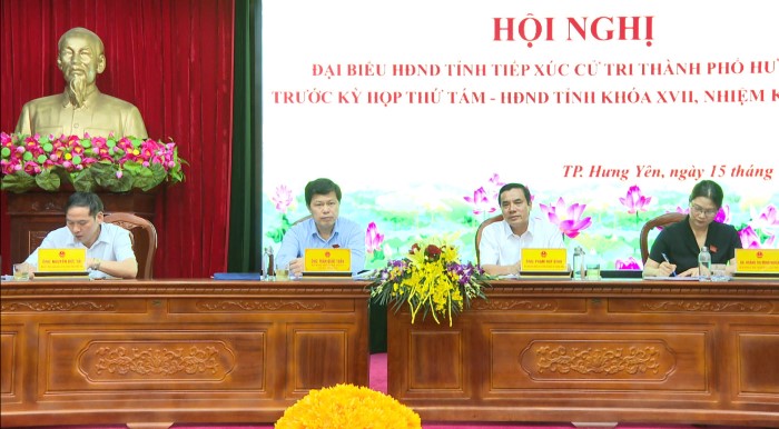 Đại biểu Hội đồng nhân dân tỉnh tiếp xúc với cử tri thành phố Hưng Yên trước kỳ họp thứ tám – HĐND tỉnh khóa XVII, nhiệm kỳ 2021 – 2026