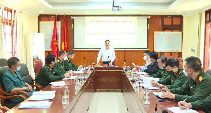 Đảng ủy Quân sự thành phố ra Nghị quyết lãnh đạo thực hiện nhiệm vụ Quý II năm 2022