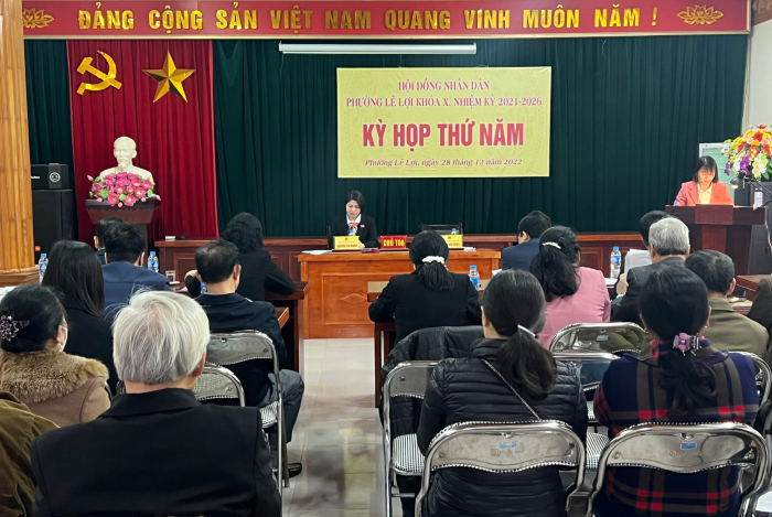 Kỳ họp thứ Năm – Hội đồng nhân dân phường Lê Lợi khóa X, nhiệm kỳ 2021 – 2026