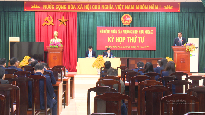 Kỳ họp thứ 4, HĐND phường Minh Khai khóa X, nhiệm kỳ 2021 – 2026