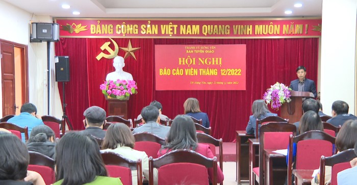 Hội nghị báo cáo viên tháng 12/2022