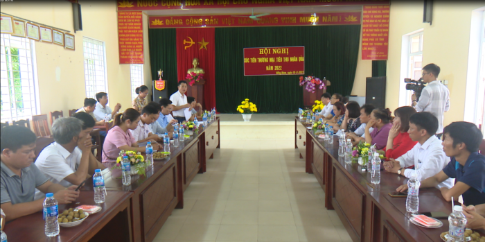 Xã Hồng Nam tổ chức hội nghị xúc tiến thương mại kết cấu cung cầu, giới thiệu và tiêu thụ sản phẩm nông sản 2022