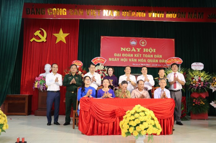 Khu dân cư An Châu II, xã Hoàng Hanh tổ chức Ngày hội   Đại đoàn kết toàn dân tộc và Ngày hội văn hóa quân dân nhân năm 2022