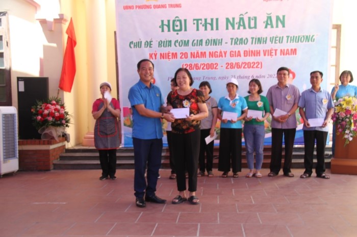Phường Quang Trung tổ chức hội thi nấu ăn nhân kỷ niệm ngày Gia đình Việt Nam