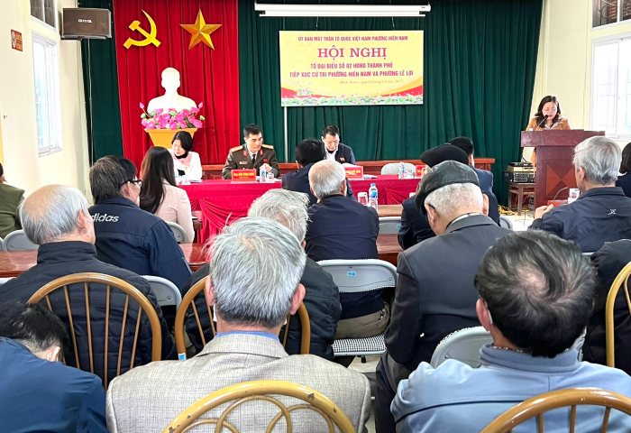  Tổ đại biểu số 2 Hội đồng nhân dân Thành phố tiếp xúc cử tri phường Hiến Nam và Lê Lợi