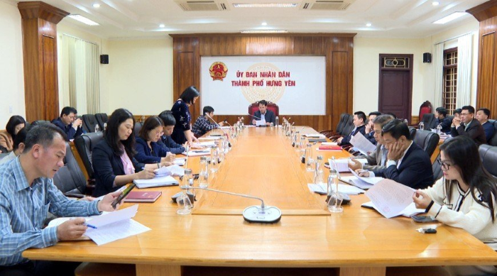 Họp báo cáo Chương trình làm việc của đồng chí Chủ tịch UBND thành phố với các phường trên địa bàn thành phố