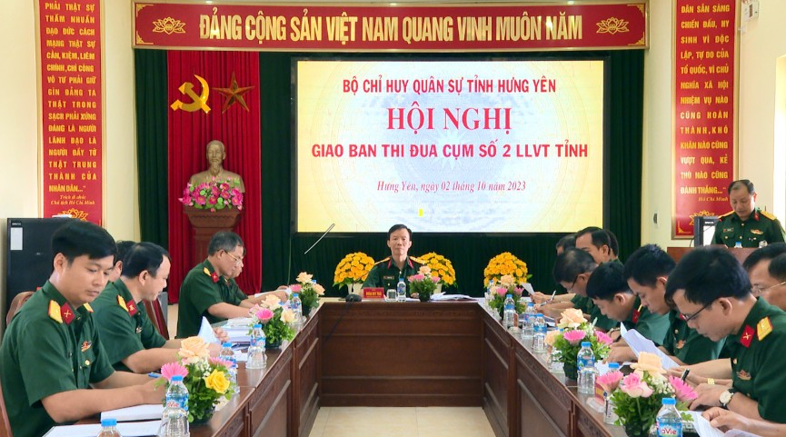 Giao ban thi đua cụm 2 lực lượng vũ trang tỉnh Hưng Yên năm 2023