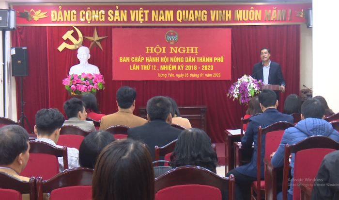 Hội nghị Ban chấp hành Hội Nông dân thành phố tổ chức lần thứ 12 khóa IX, nhiệm kỳ 2018 – 2023