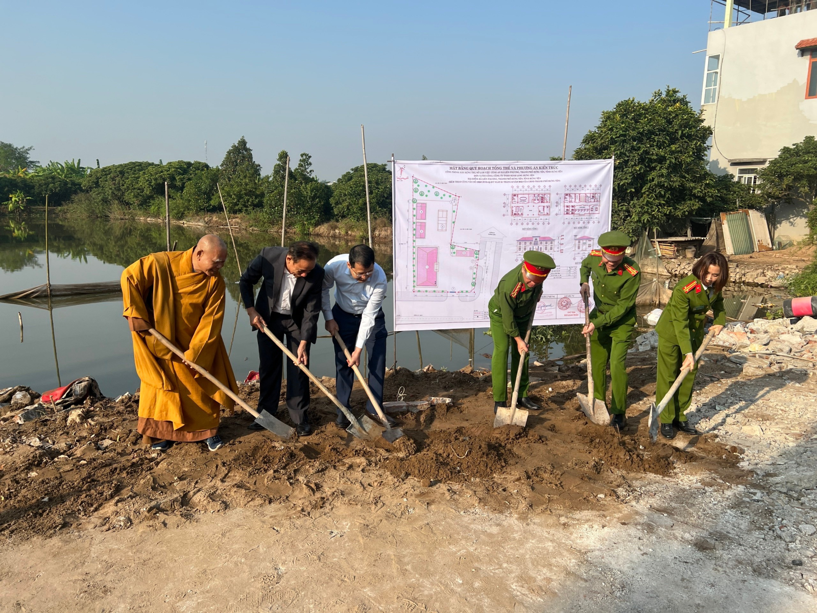 Khởi công xây dựng trụ sở Công an xã Liên Phương
