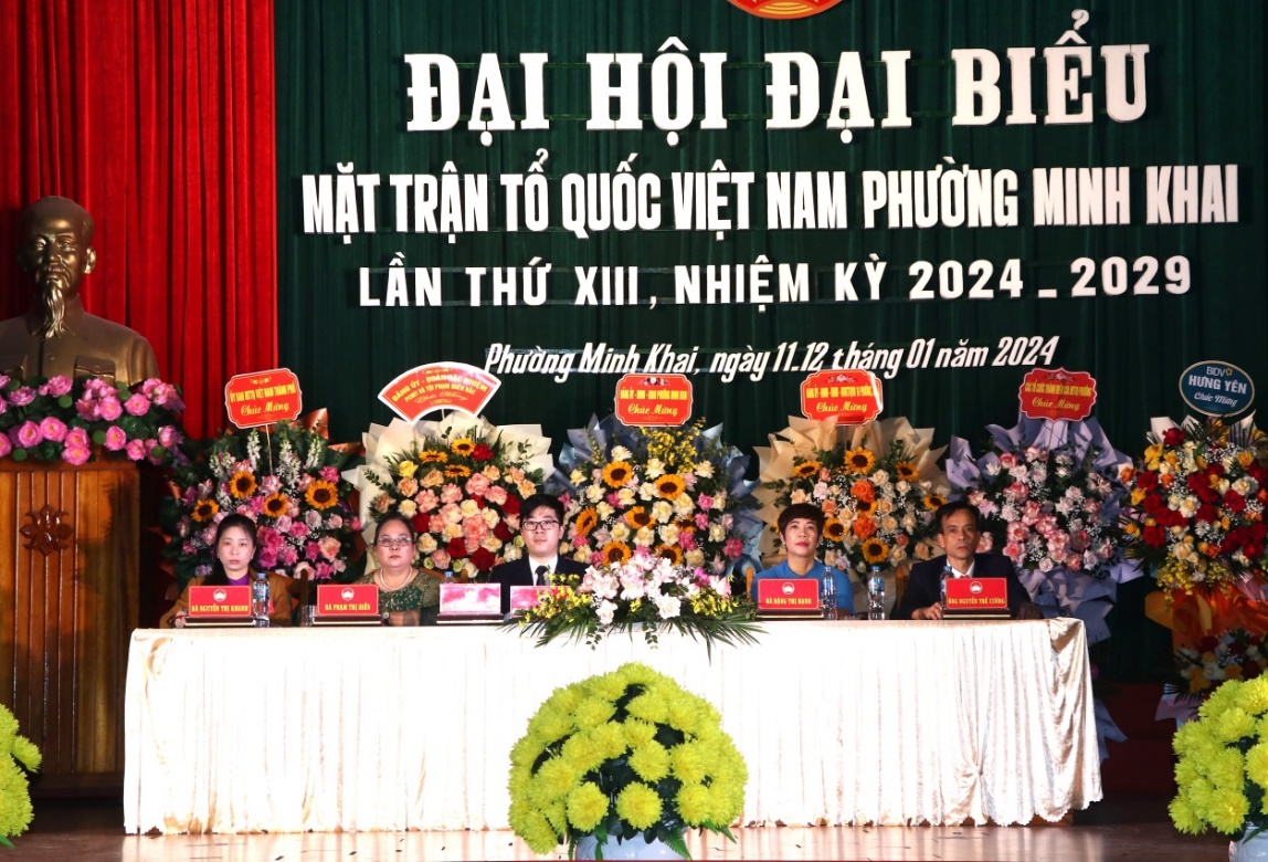 Đại hội điểm Mặt trận Tổ quốc Việt Nam phường Minh Khai  lần thứ XIII, nhiệm kỳ 2024-2029