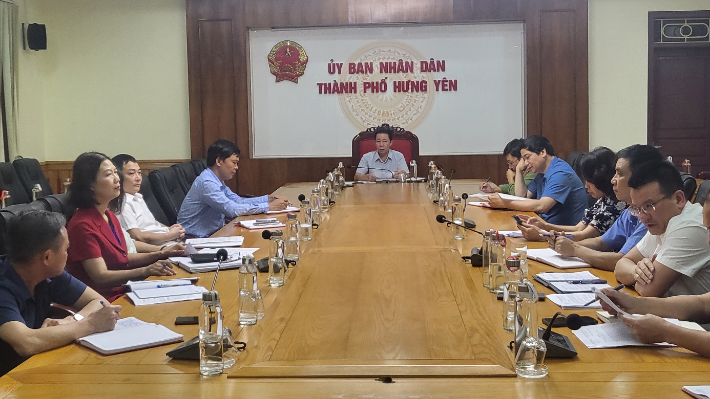 UBND thành phố Hưng Yên họp phân công nhiệm vụ cho các đơn vị phục vụ Hội khỏe Phù Đổng tỉnh Hưng Yên lần thứ XI năm 2024