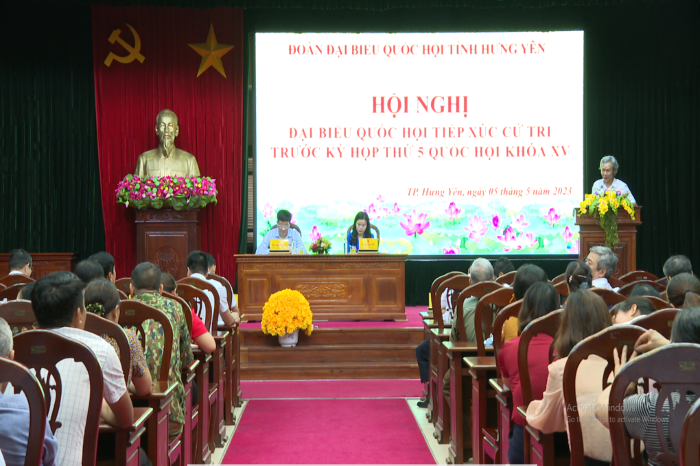 Đoàn đại diện Đoàn đại biểu Quốc hội tỉnh tiếp xúc cử tri thành phố Hưng Yên
