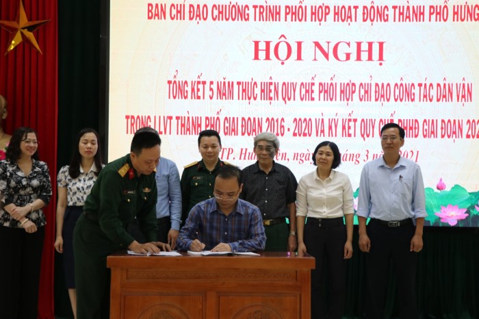 Ban chỉ đạo chương trình phối hợp hoạt động thành phố tổng kết 5 năm thực hiện quy chế phối hợp chỉ đạo công tác dân vận trong LLVTTP, giai đoạn 2016 – 2020 