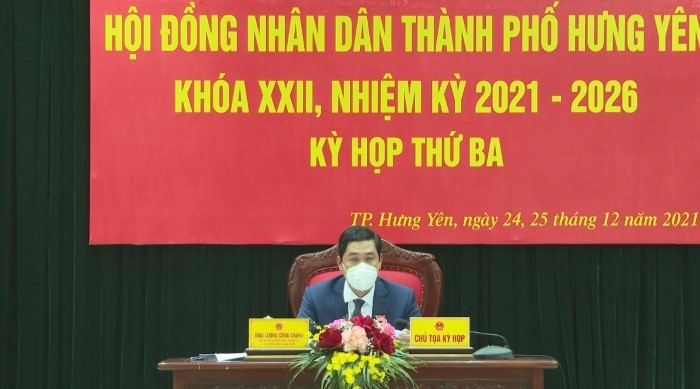 Thành phố Hưng Yên tổ chức kỳ họp thứ ba, HĐND thành phố khóa XXII nhiệm kỳ 2021-2026