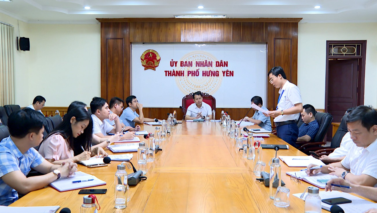UBND thành phố tổ chức họp báo cáo dự thảo thực hiện Đề án thành lập các phường thuộc thành phố Hưng Yên