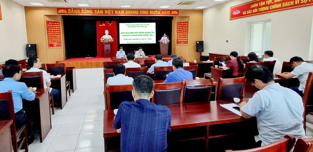 Ban đại diện Hội đồng quản trị Ngân hàng Chính sách xã hội thành phố Hưng Yên triển khai nhiệm vụ quý III năm 2024