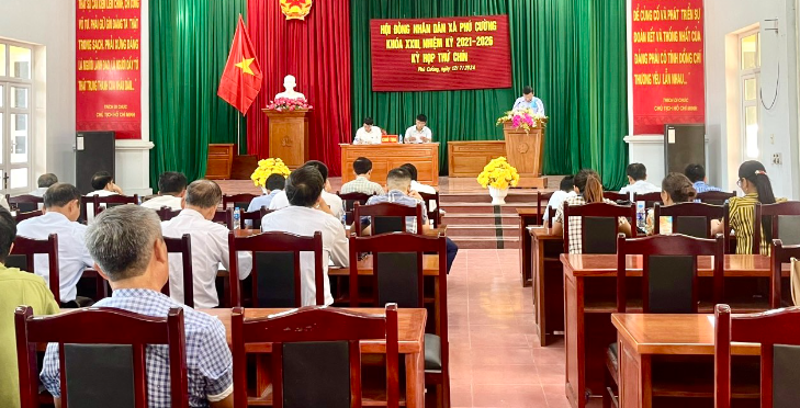 Kỳ họp thứ 9 HĐND xã Phú Cường, khóa XXIII, nhiệm kỳ 2021-2026