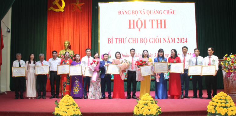 Xã Quảng Châu tổ chức Hội thi “Bí thư Chi bộ giỏi năm 2024”