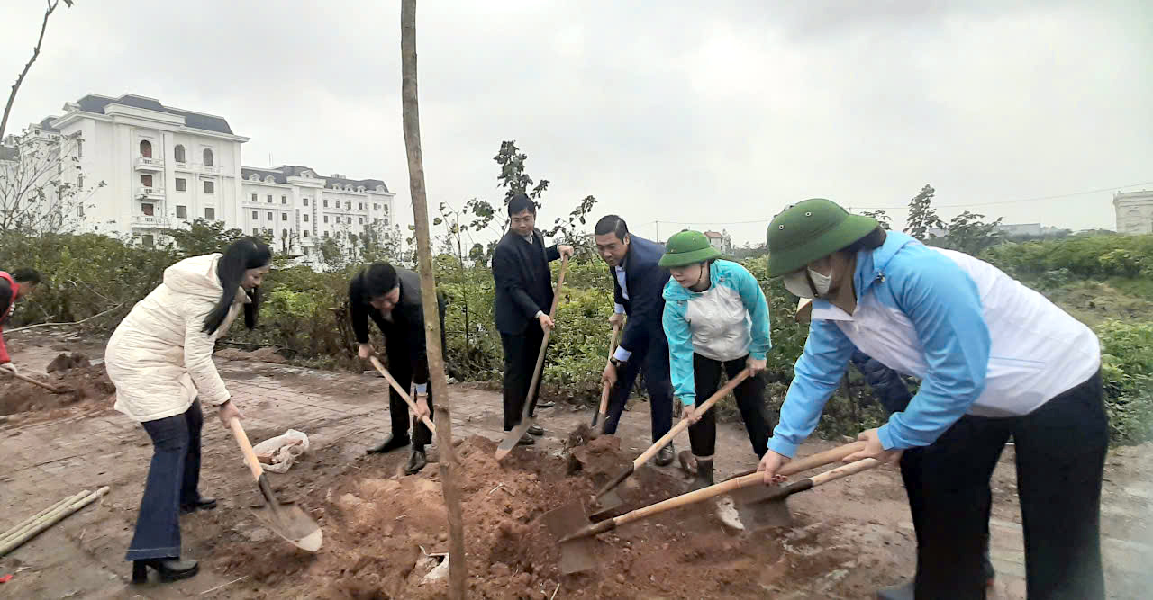 Hội Liên hiệp phụ nữ tỉnh Hưng Yên trồng đường cây phụ nữ trên địa bàn thành phố