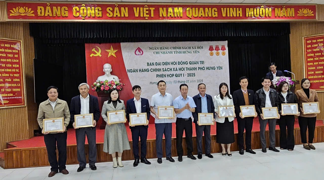 Ban đại diện Hội đồng quản trị Ngân hàng Chính sách xã hội (NHCSXH) thành phố Hưng Yên triển khai nhiệm vụ quý I năm 2025