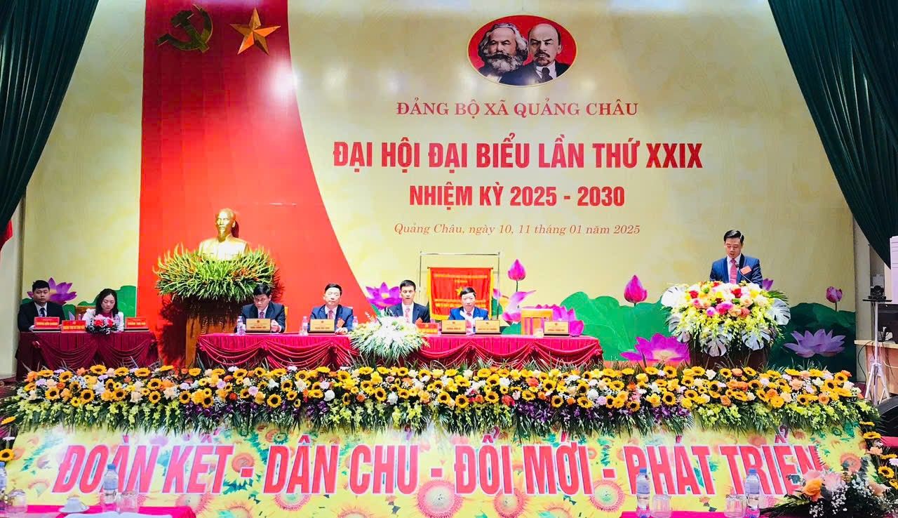 Phiên trù bị Đại hội đại biểu Đảng bộ xã Quảng Châu lần thứ XXIX, nhiệm kỳ 2025 – 2030