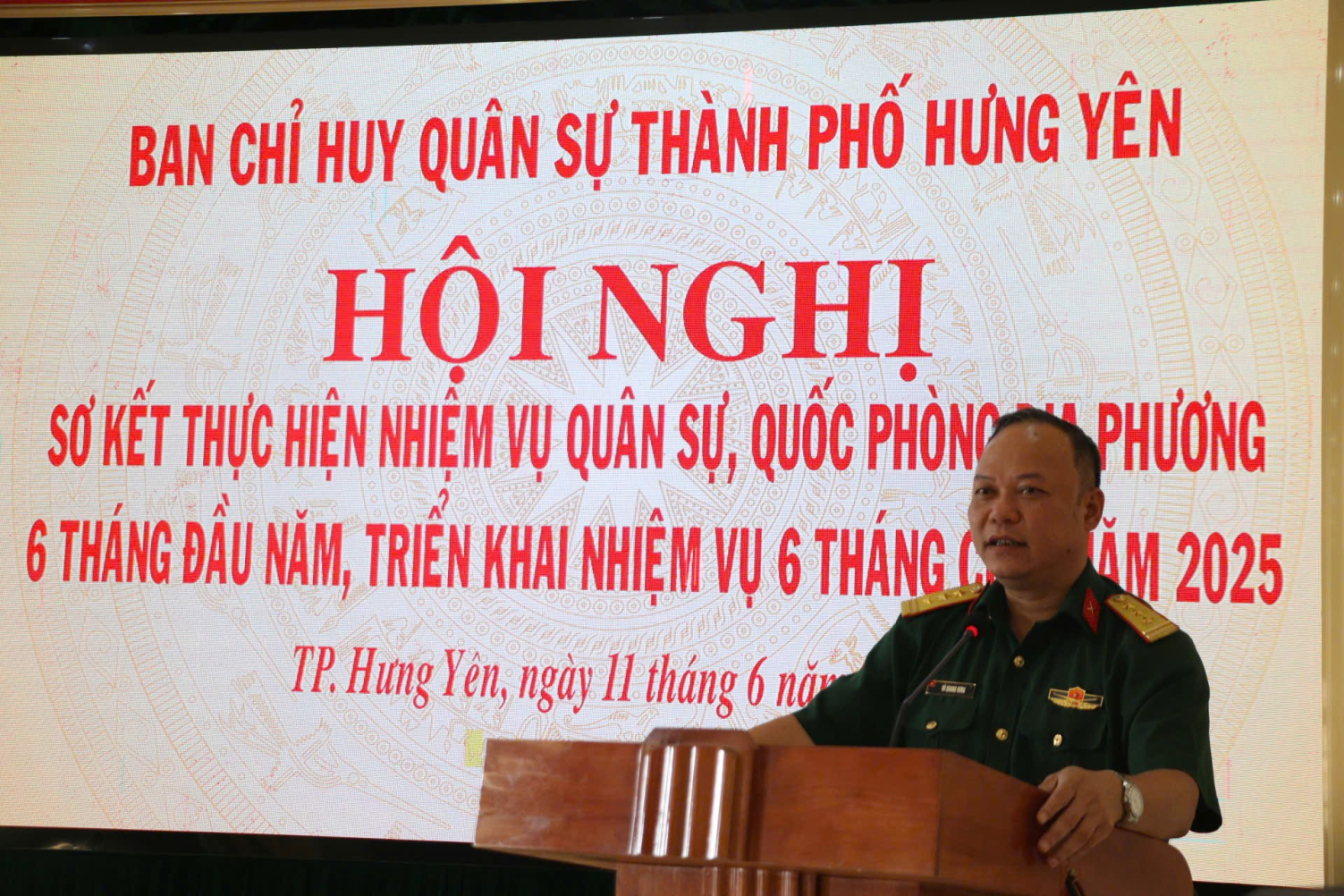 Ban Chỉ huy Quân sự Thành phố sơ kết thực hiện nhiệm vụ quân sự, quốc phòng địa phương 6 tháng đầu năm, triển khai nhiệm vụ 6 tháng cuối năm 2025