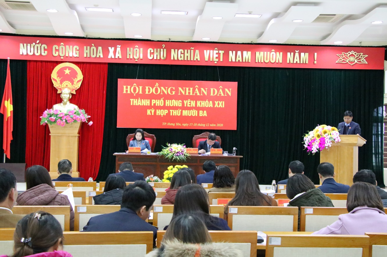 Kỳ họp thứ 13 HĐND thành phố khóa XXI, nhiệm kỳ 2016 – 2021