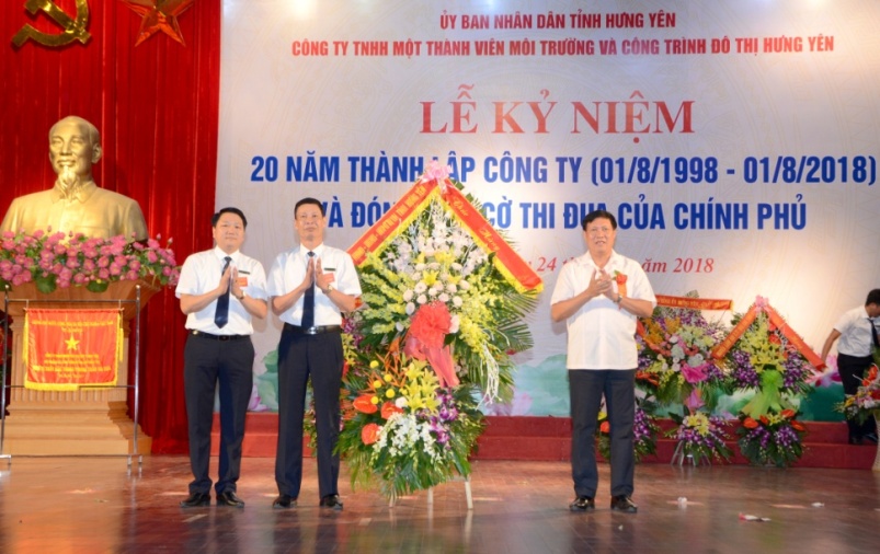 Lễ kỷ niệm 20 năm ngày thành lập Công ty TNHH một thành viên môi trường và công trình đô thị Hưng Yên và đón nhận cờ thi đua của Chính phủ