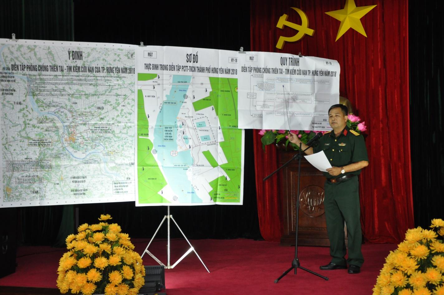 Triển khai nhiệm vụ diễn tập phòng chống thiên tai - tìm kiếm cứu nạn thành phố Hưng Yên năm 2018
