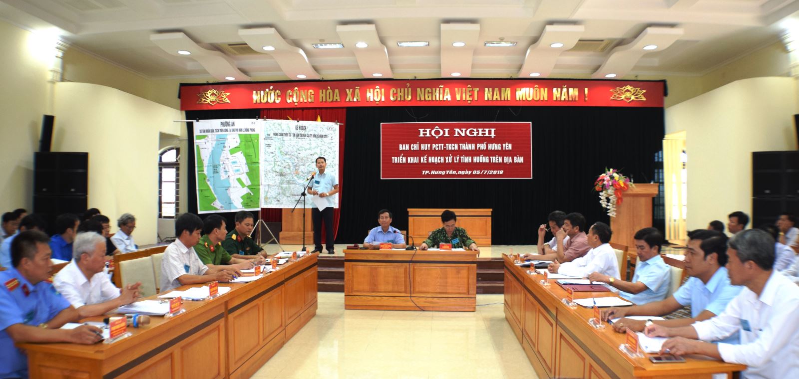 Tổ chức diễn tập phòng chống thiên tai, tìm kiếm cứu nạn thành phố Hưng Yên năm 2018