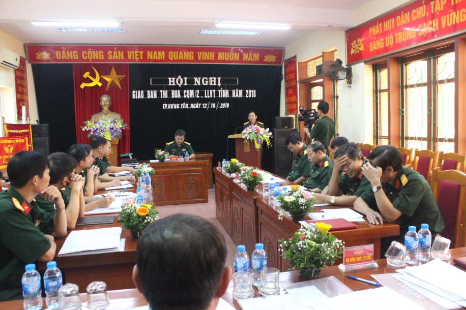 Giao ban thi đua cụm 2 –   lực lượng vũ trang tỉnh Hưng Yên năm 2018