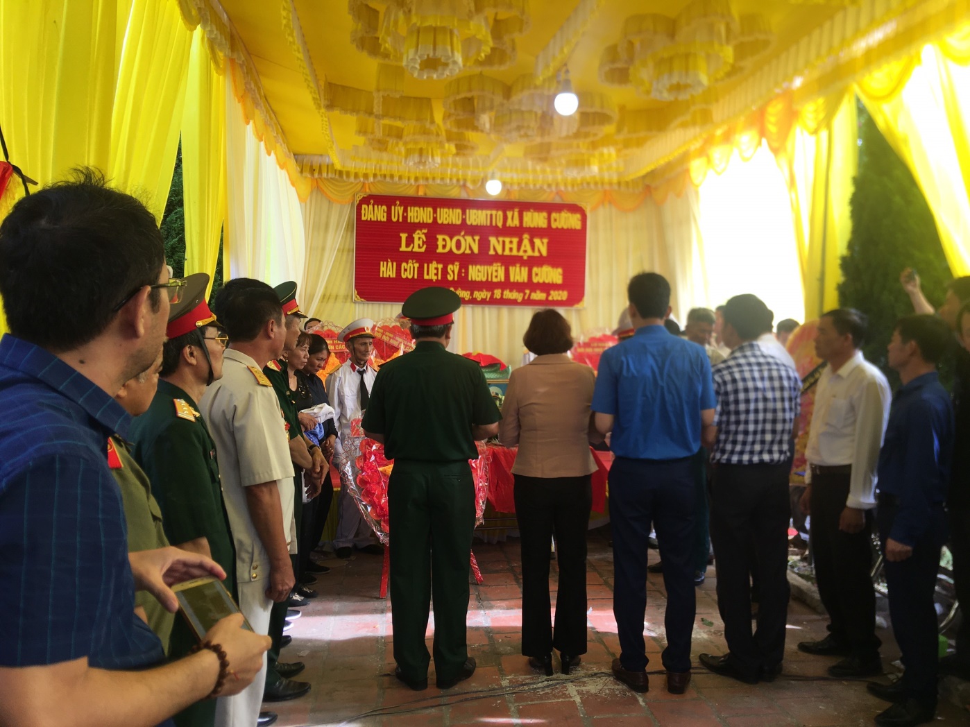 Xã Hùng Cường tổ chức lễ đón nhận hài cốt liệt sỹ Nguyễn Văn Cường 