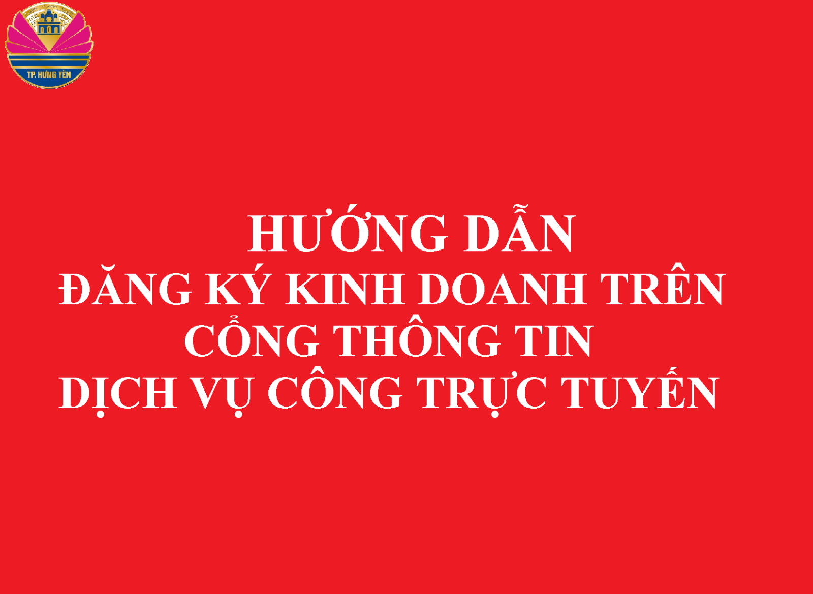 Hướng dẫn đăng ký kinh doanh trực tuyến